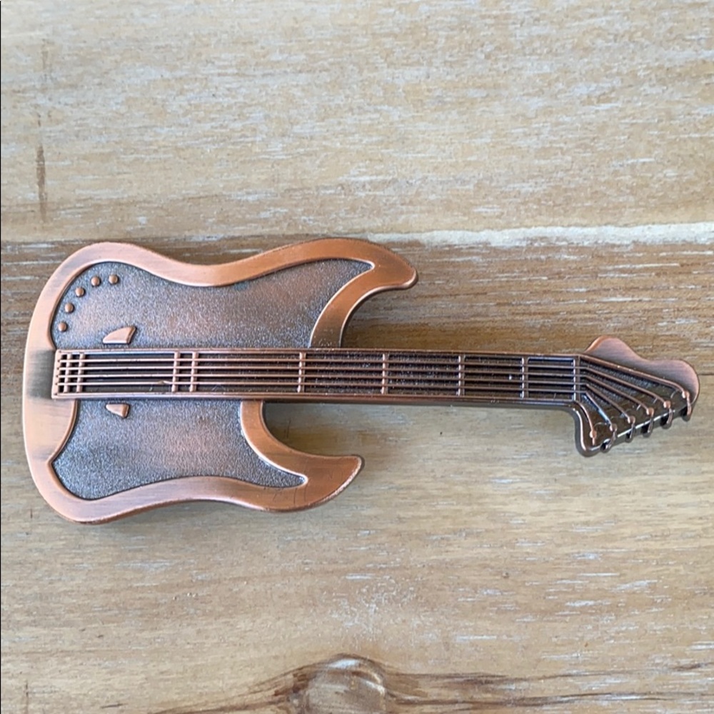 Copper colored Electric Guitar Belt Buckle